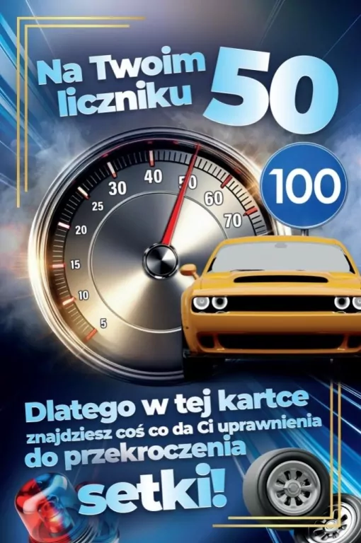 Karnet Prawo Jazdy 50 urodziny męskie - tantis.pl