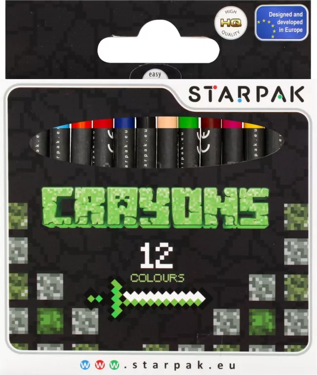 Starpak. Kredki woskowe, 12 kolorów - tantis.pl
