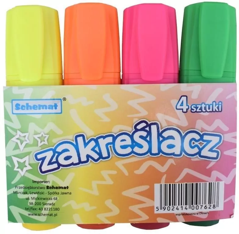 Zakreślacze 4 kolory - tantis.pl