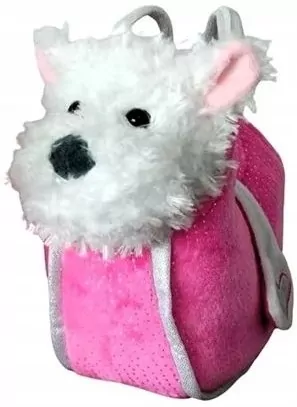 *****Pluszowy pies West biały w torbie 2002569 - tantis.pl