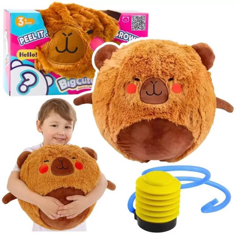 Piłka do skakania Kapibara brązowa + pompka 50cm - tantis.pl