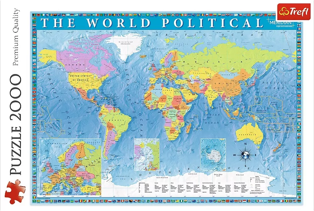 Puzzle 2000. Mapa polityczna świata - tantis.pl
