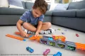 Hot Wheels Wyścigowy transporter 2w1 + 3 auta - tantis.pl
