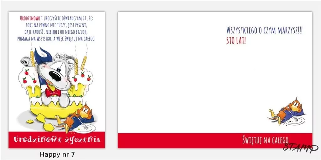 Karnet Happy B6 + koperta wzór nr 07 Urodziny - tantis.pl