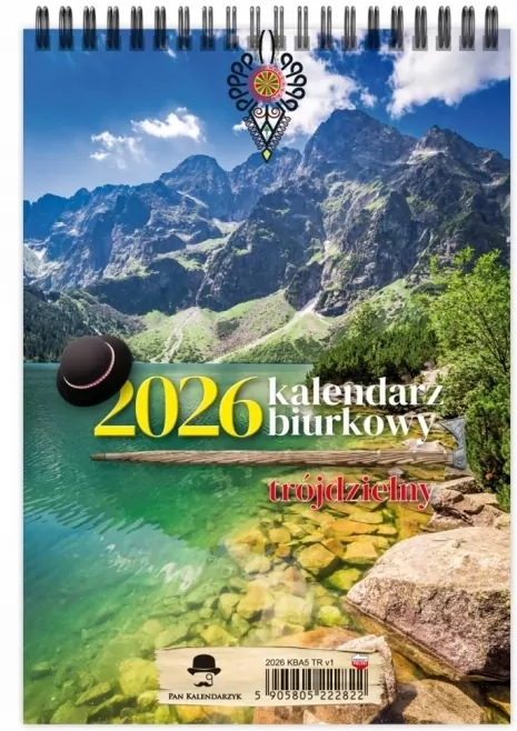 Kalendarz 2026 A5 biurkowy trójdzielny pionowy MIX - tantis.pl