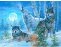 Mozaika diamentowa 5D - Wilki 40x30cm - tantis.pl