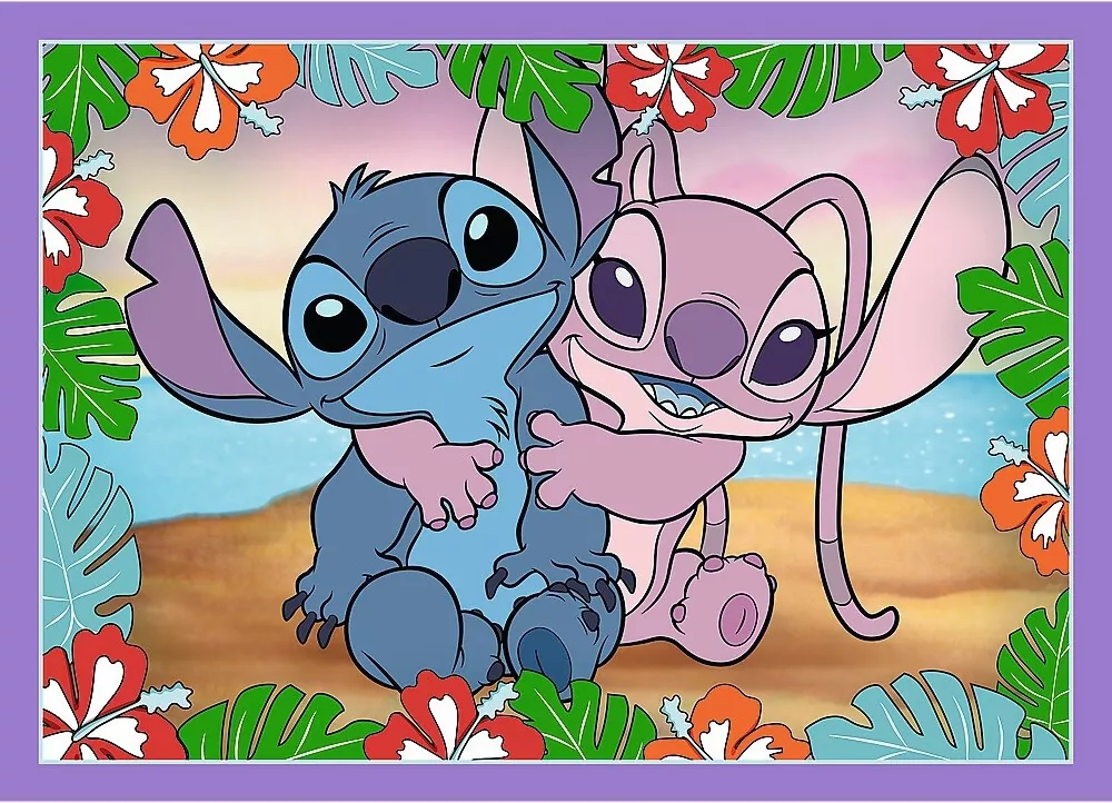 Trefl. Puzzle 4w1. Szalony dzień Lilo & Stitch - tantis.pl