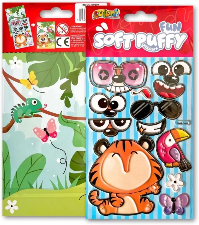 Naklejki puffy Fun with Tiger - tantis.pl