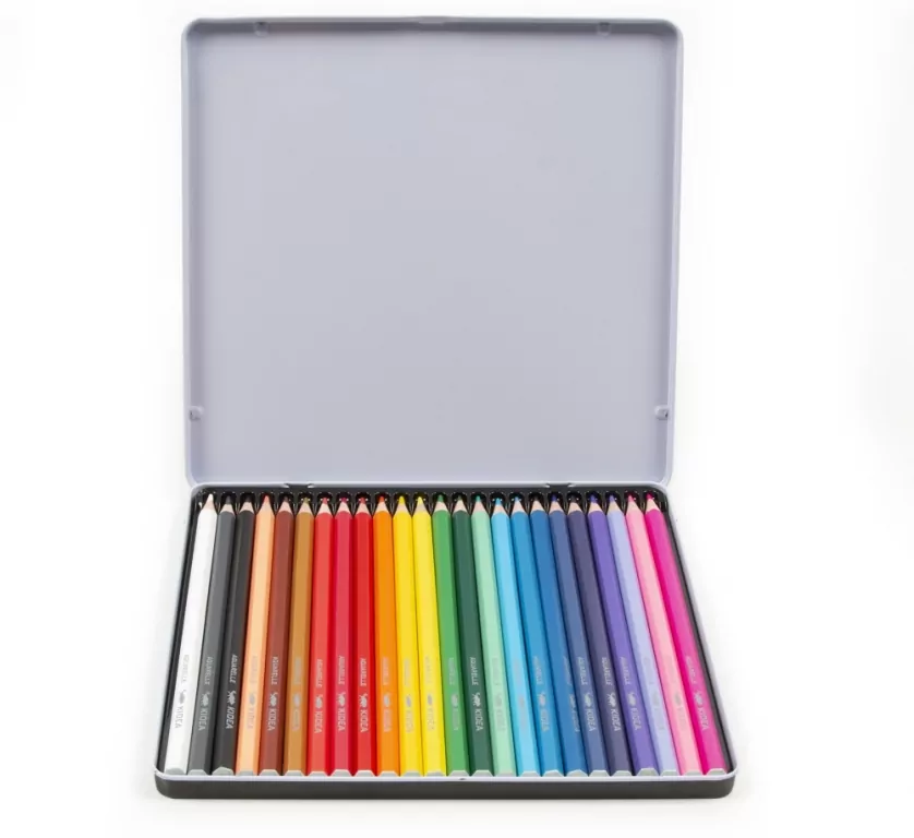 Kredki akwarelowe w pudełku 24 kolory KIDEA - tantis.pl