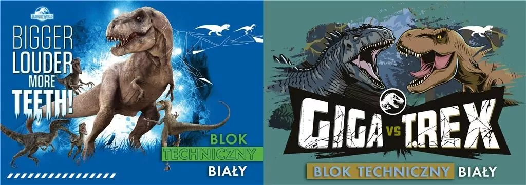Blok rysunkowy A4/10K biały. Jurassic Park - tantis.pl