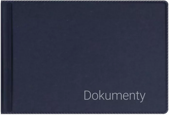 Okładka na dokumenty małe premium granat - tantis.pl