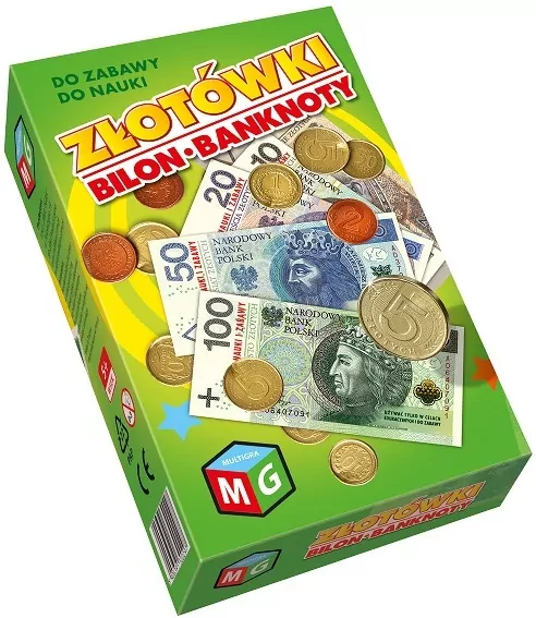 Złotówki. Bilon i banknoty do zabawy - tantis.pl