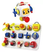 Tablica manipulacyjna z kostką i doczepianymi elementami 12 mies.+ TOPBRIGHT