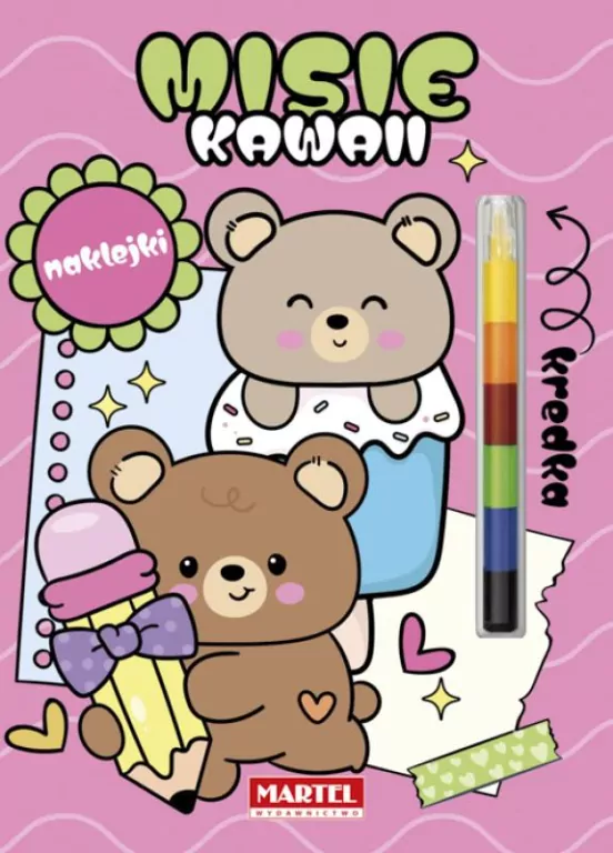 Modułowa kredka. Kawaii misie z naklejkami - tantis.pl