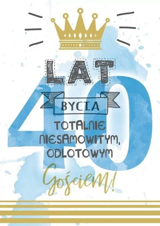 Karnet B6: Urodziny 40 - tantis.pl