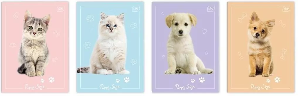 Zeszyt do słówek A6/32K Puppy Sign (10szt) - tantis.pl