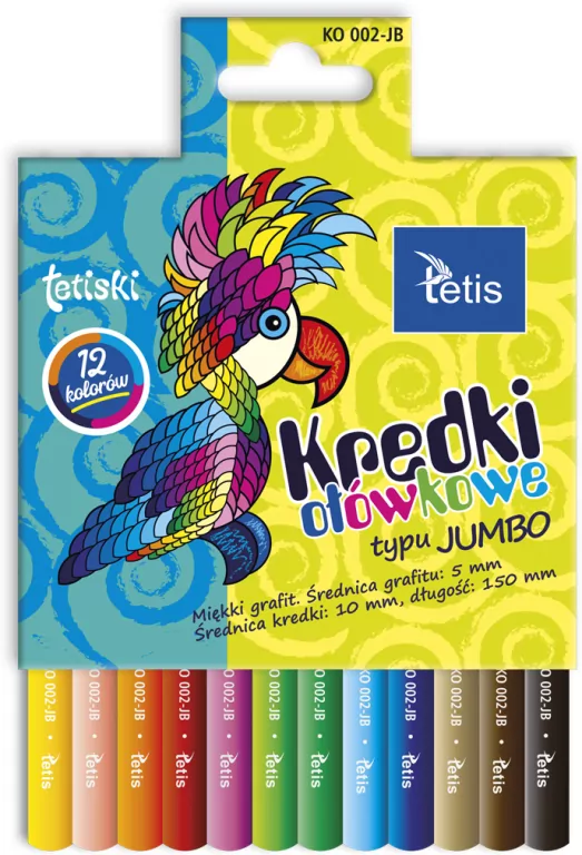 Kredki Tetiski okrągłe Jumbo. 12 kolorów - tantis.pl