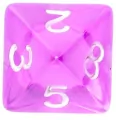 Komplet kości REBEL RPG - Mini Kryształowe - Fioletowe - tantis.pl