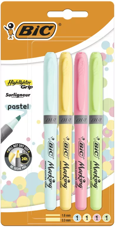 Zakreślacz Highlighter Grip. Pastelowe kolory - tantis.pl