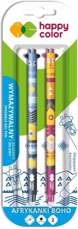 Długopis wymaz. Afrykanki Boho 0,5mm niebiesk - tantis.pl