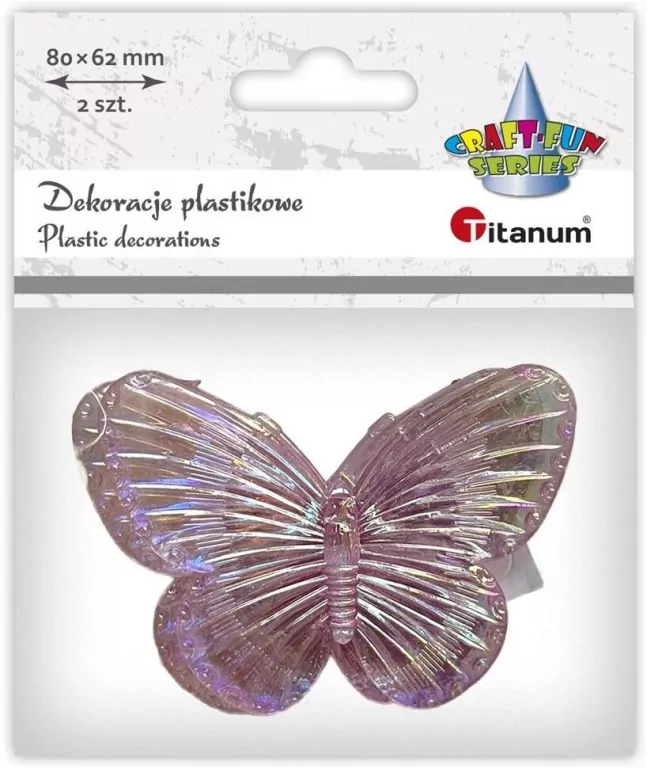 Dekoracje samoprzylepne motyle 80x62mm 2szt - tantis.pl