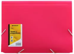 Teczka z przegródkami A4 PP-104. Różowa