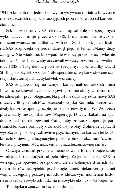 Oddział dla zuchwałych. Nieznana historia SAS 1941-1945 - tantis.pl