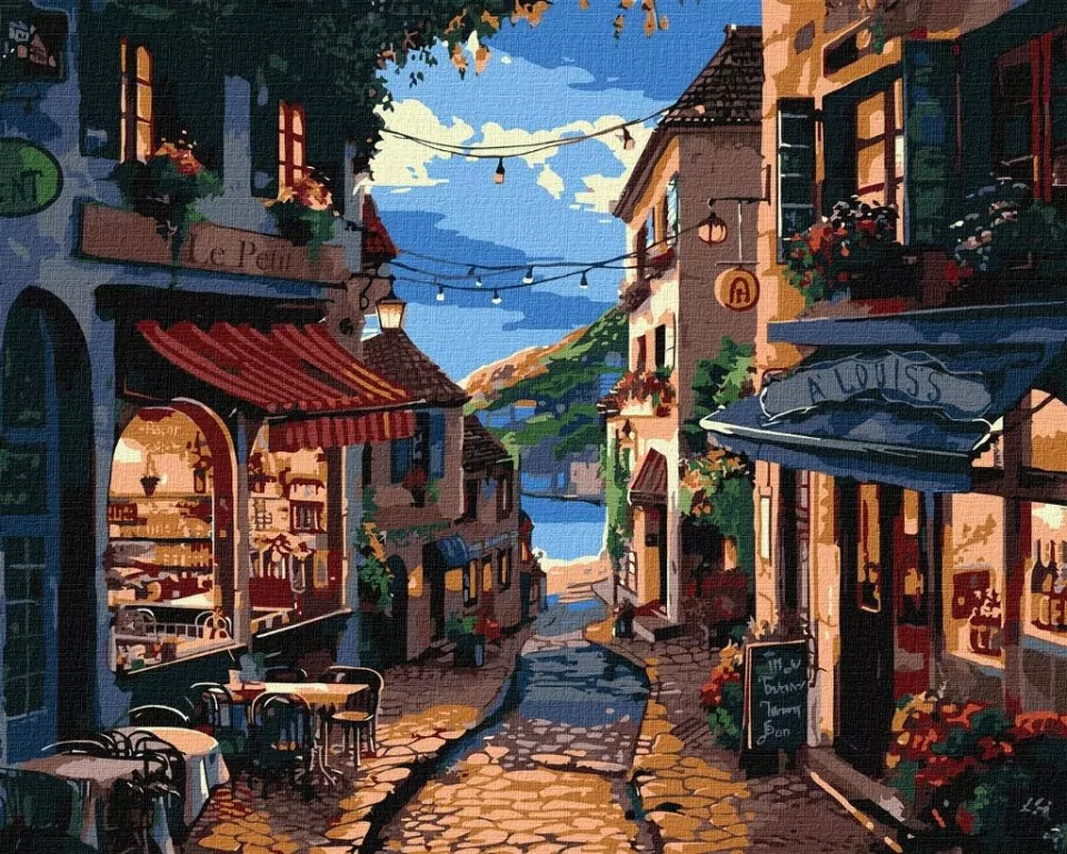 Malowanie po numerach - Francuska ulica 40x50cm - tantis.pl