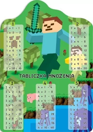 Karta tabliczka mnożenia A5 gra - tantis.pl