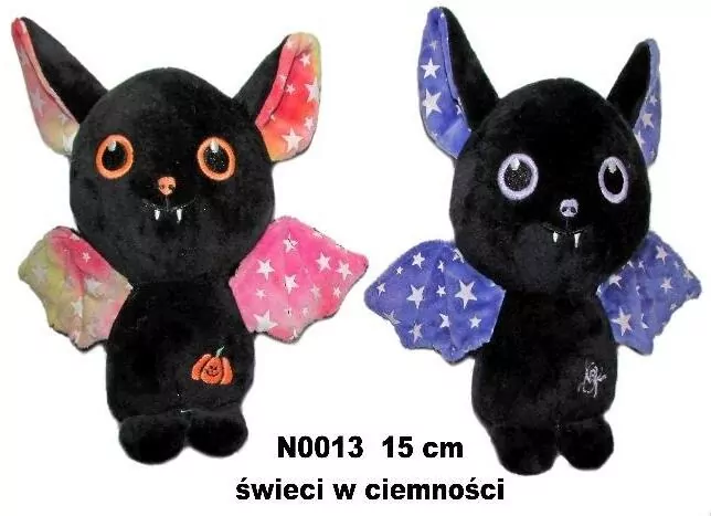 Nietoperz 2 kol świeci w ciemności 15cm MIX - tantis.pl