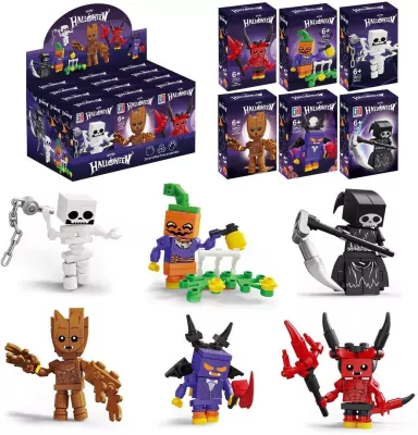 Klocki halloween potwór 30el MIX