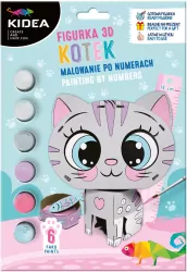 Figurka 3D Kotek. Malowanie po numerach