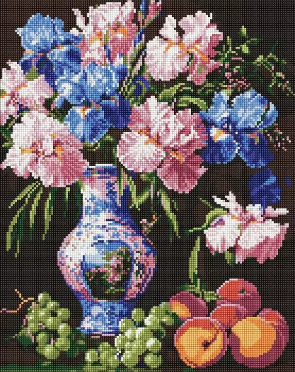Diamentowa mozaika - Piękno irysów 40x50cm - tantis.pl