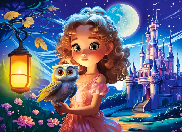 Puzzle 70 Princess with Owl CASTOR - tantis.pl
