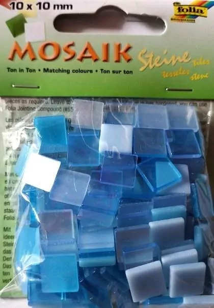 Mozaika kamyczki 10x10mm niebieska - tantis.pl