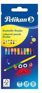 Kredki dwustronne 12 sztuk - tantis.pl