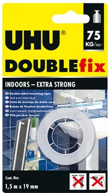 Taśma dwustronna UHU montażowa extra mocna 19 mm x 1.5 m - tantis.pl