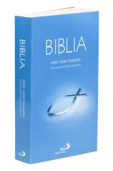 Biblia z rybką. Niebieska. Paginatory.