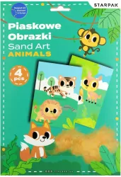 Piaskowe obrazki arkuszy z kolorowankami