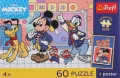 Puzzle 60 Disney Mysia ekipa + plakat TREFL - tantis.pl