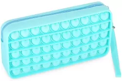 Piórnik silikonowy bąbelki turkusowy EASY