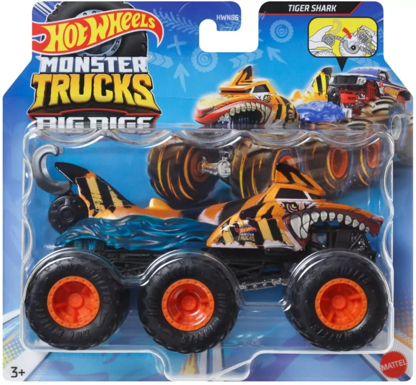 Hot Wheels. Monster Trucks 6-kołowe ciężarówki, mix - tantis.pl