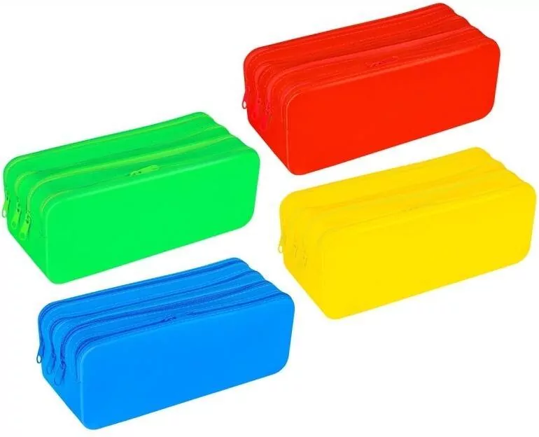 Piórnik silikonowy czterokomorowy mix - tantis.pl