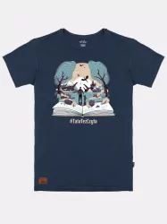 Koszulka męska Baśniowa Kraina #TataTeżCzyta granatowa L