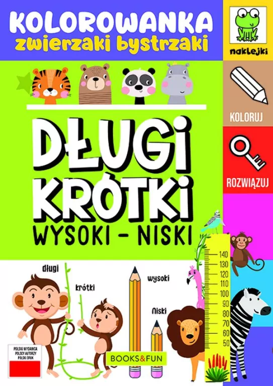 Długi - krótki. Wysoki - niski. Kolorowanka - tantis.pl