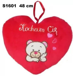 Poduszka Serce miś 48cm