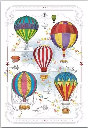Karnet 12x18cm + koperta. Balony - tantis.pl