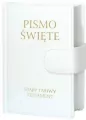 Pismo Święte Stary i Nowy Testament. Małe, białe, z zapięciem - tantis.pl