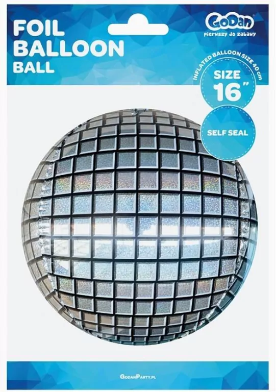 Balon foliowy B&C Kula disco AA 40cm - tantis.pl