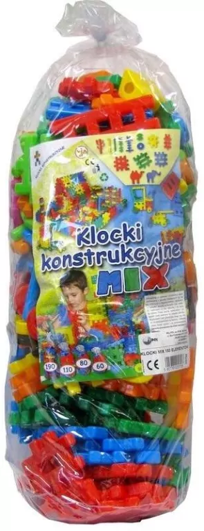 Klocki konstrukcyjne 150 elementów. Mix - tantis.pl